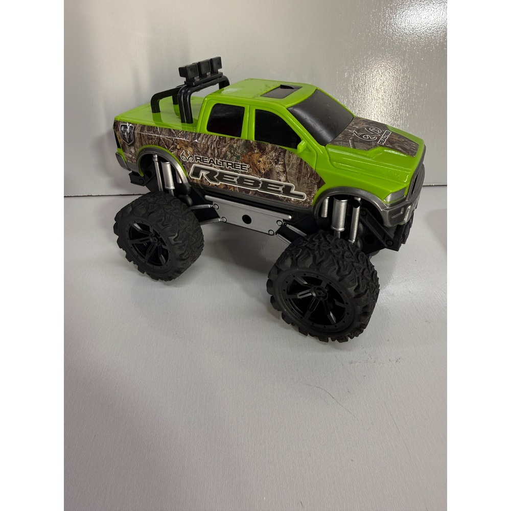 NKOK Realtree Rebel Ram 1500 Monster Truck Lime Green Camo Toy 2021 #222613